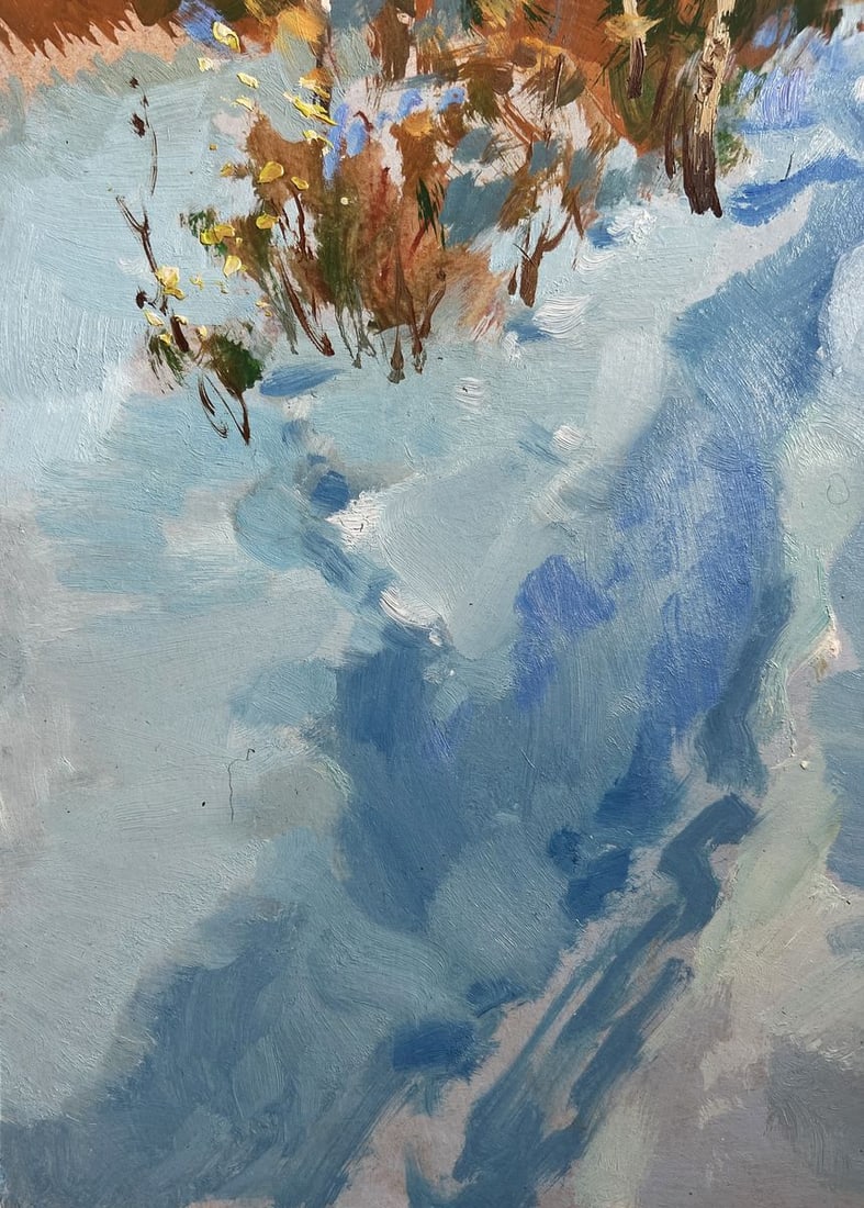 Oil painting Winter path in the forest Yuriy Suprunchuk - 7