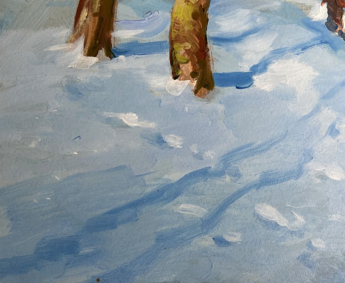 Oil painting Quiet village in winter Yuriy Suprunchuk - 6