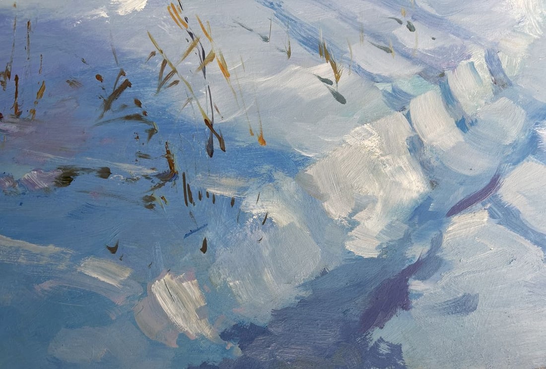 Oil painting After the night snowfall Yuriy Suprunchuk - 8