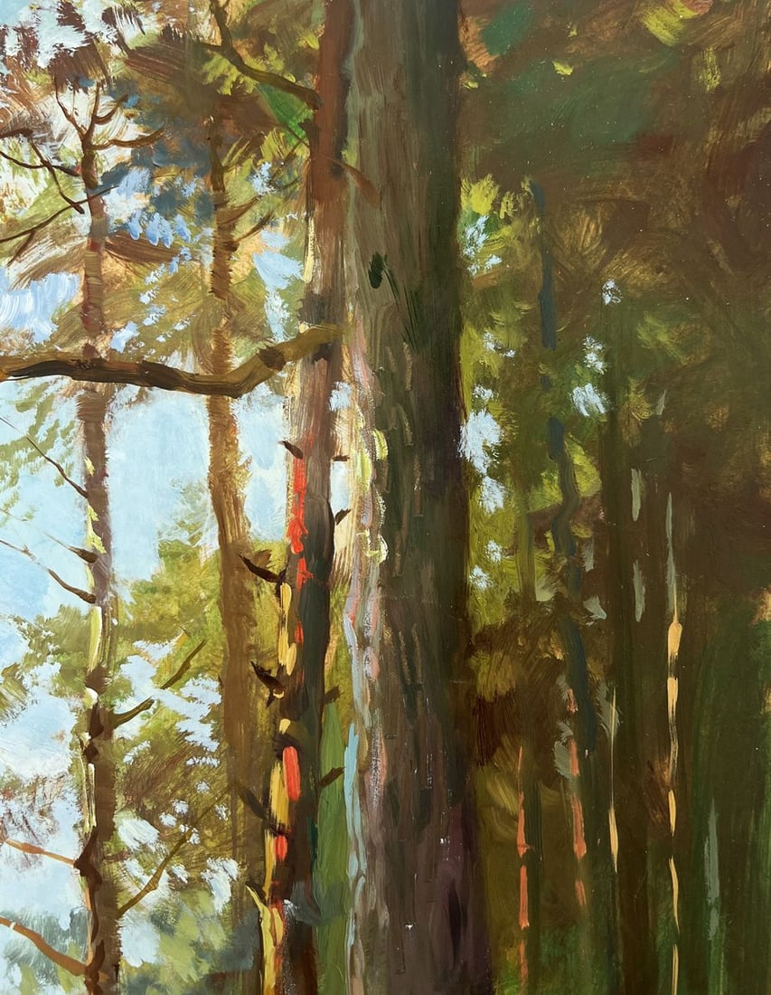 Oil painting Walking through the snowy forest Yuriy Suprunchuk - 5