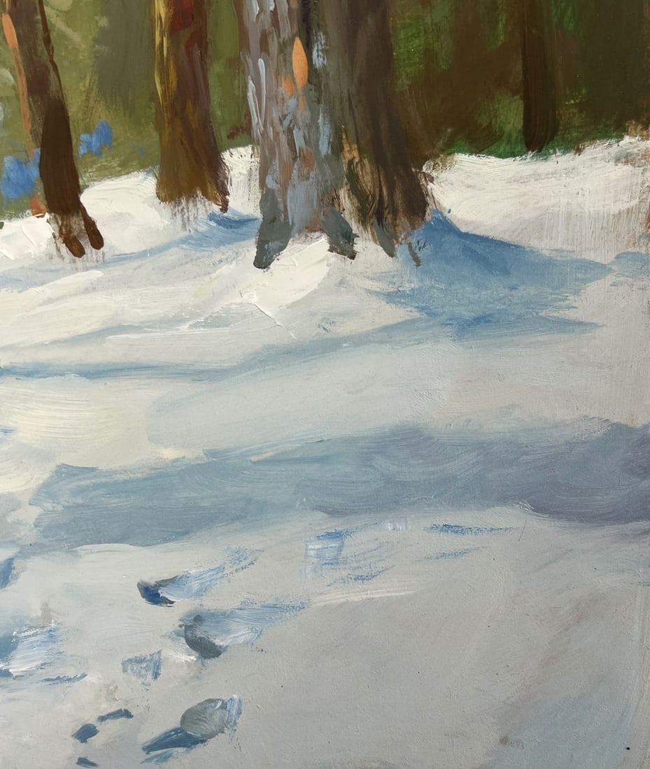 Oil painting Walking through the snowy forest Yuriy Suprunchuk - 8