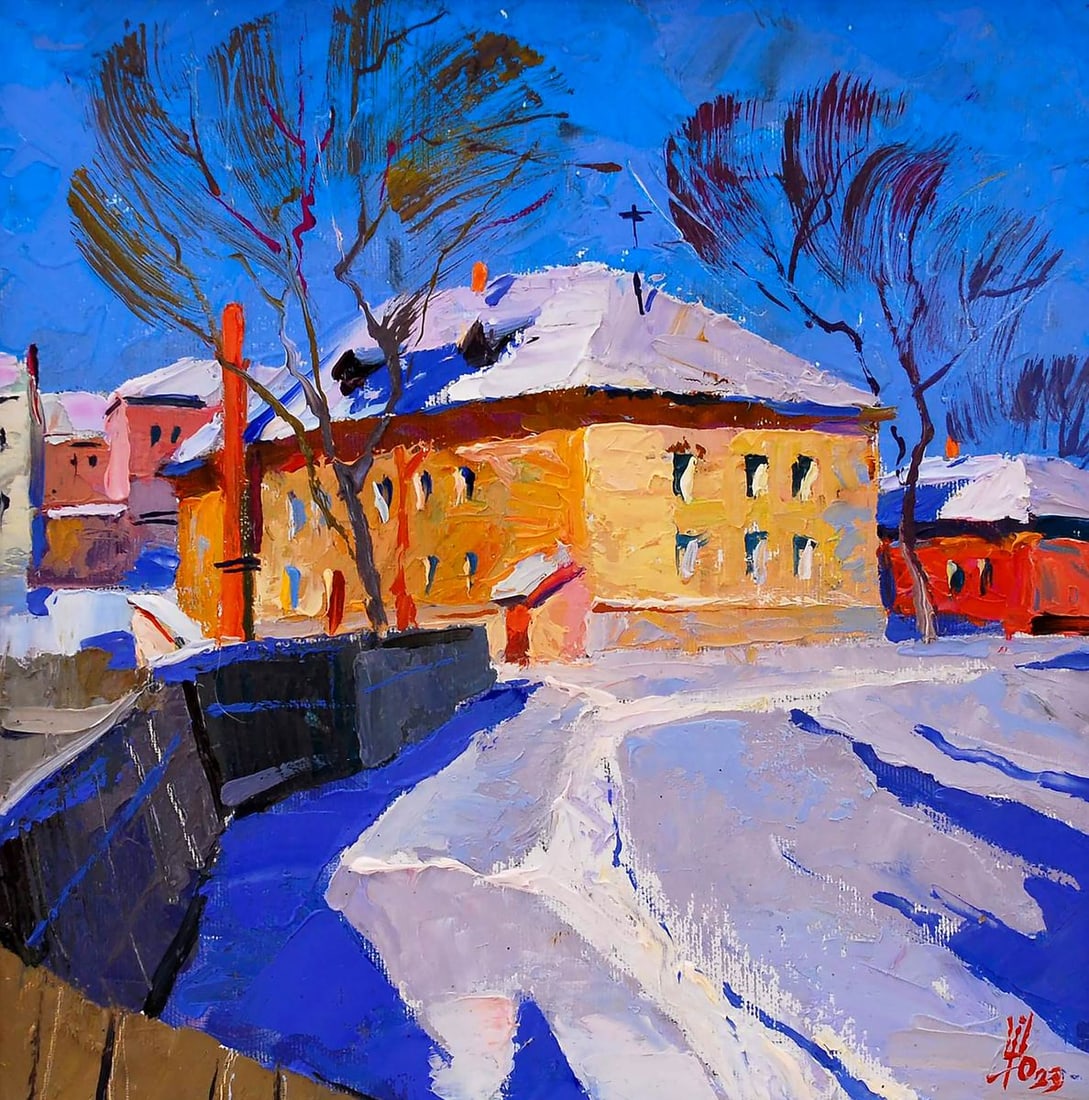 Oil painting It was snowing Egor Ktpatunov - 2