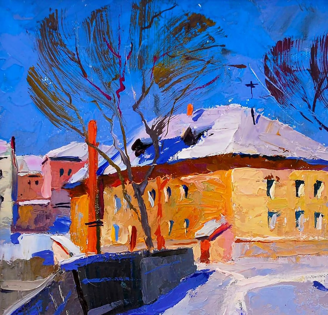 Oil painting It was snowing Egor Ktpatunov - 3