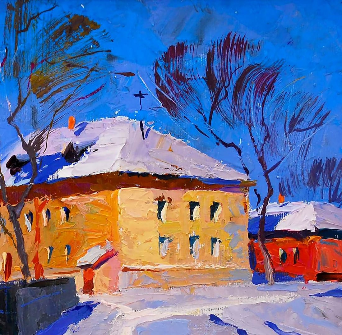 Oil painting It was snowing Egor Ktpatunov - 4