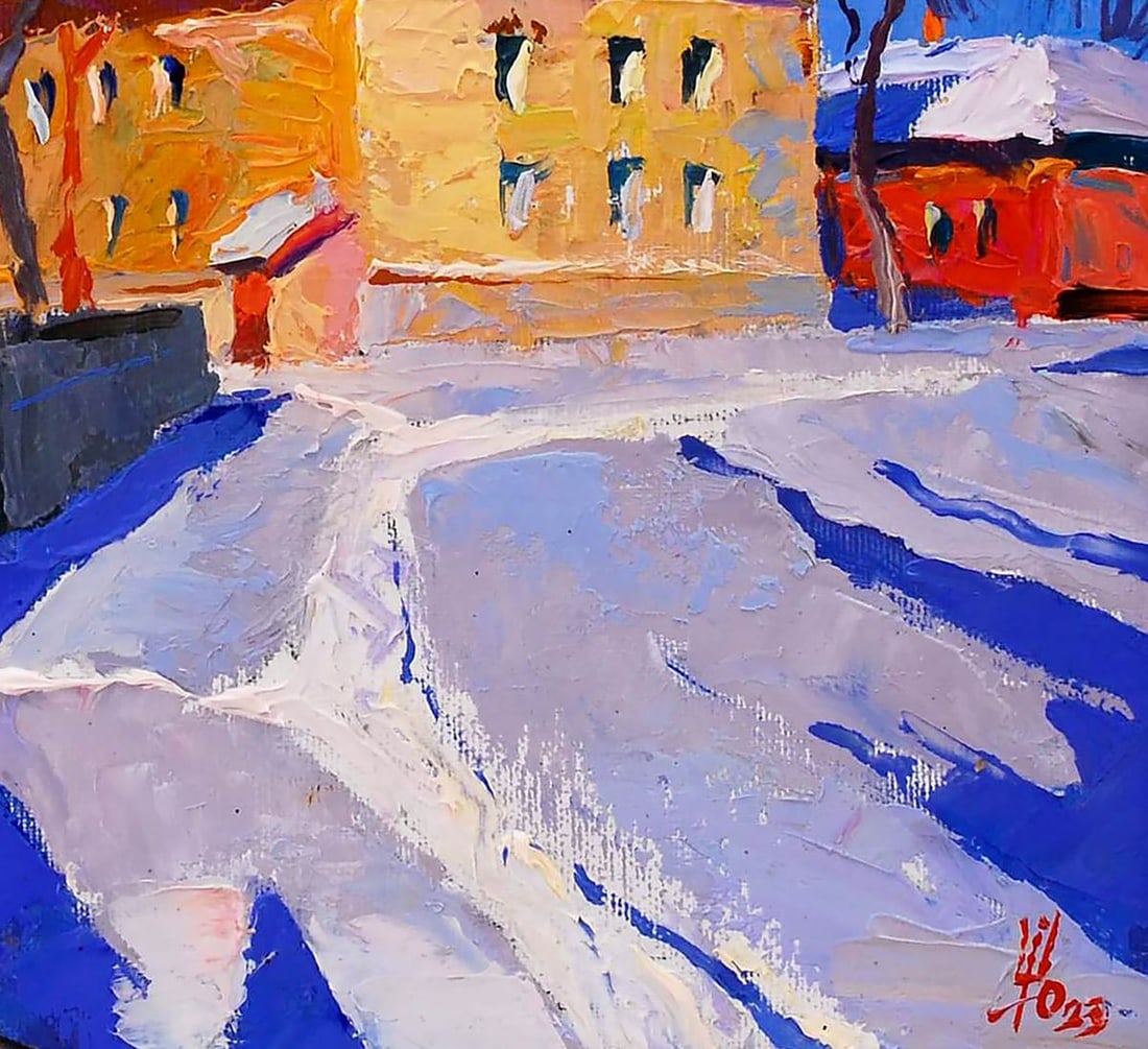 Oil painting It was snowing Egor Ktpatunov - 6