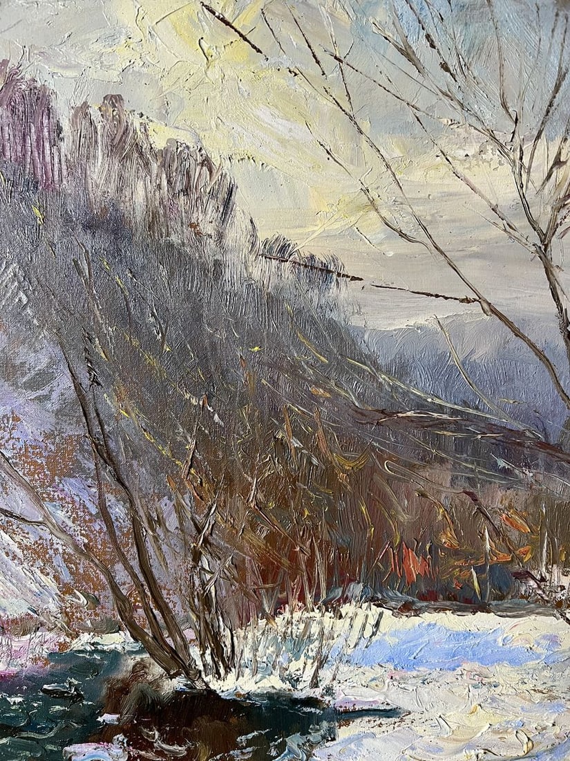 Oil painting Winter sun V. Mishurovsky - 2
