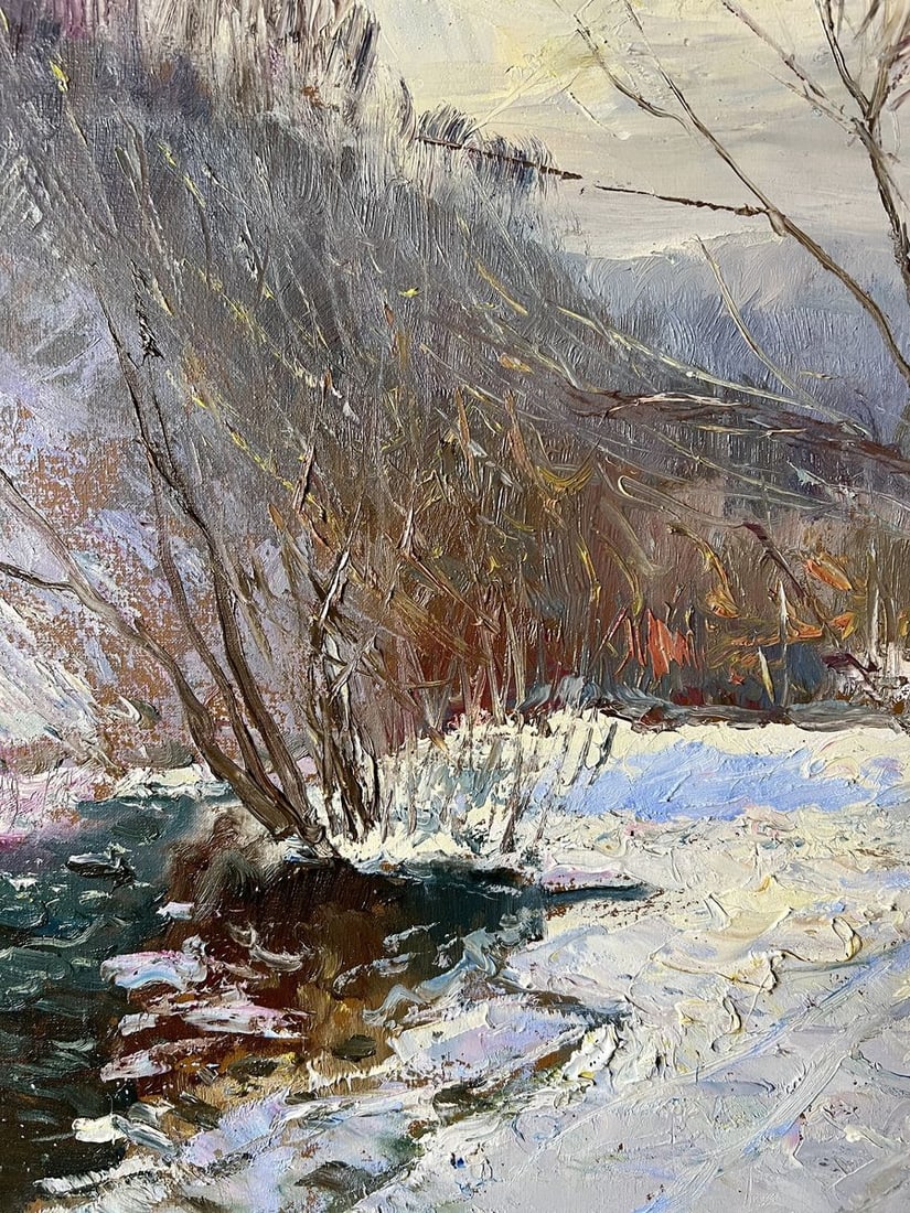 Oil painting Winter sun V. Mishurovsky - 3