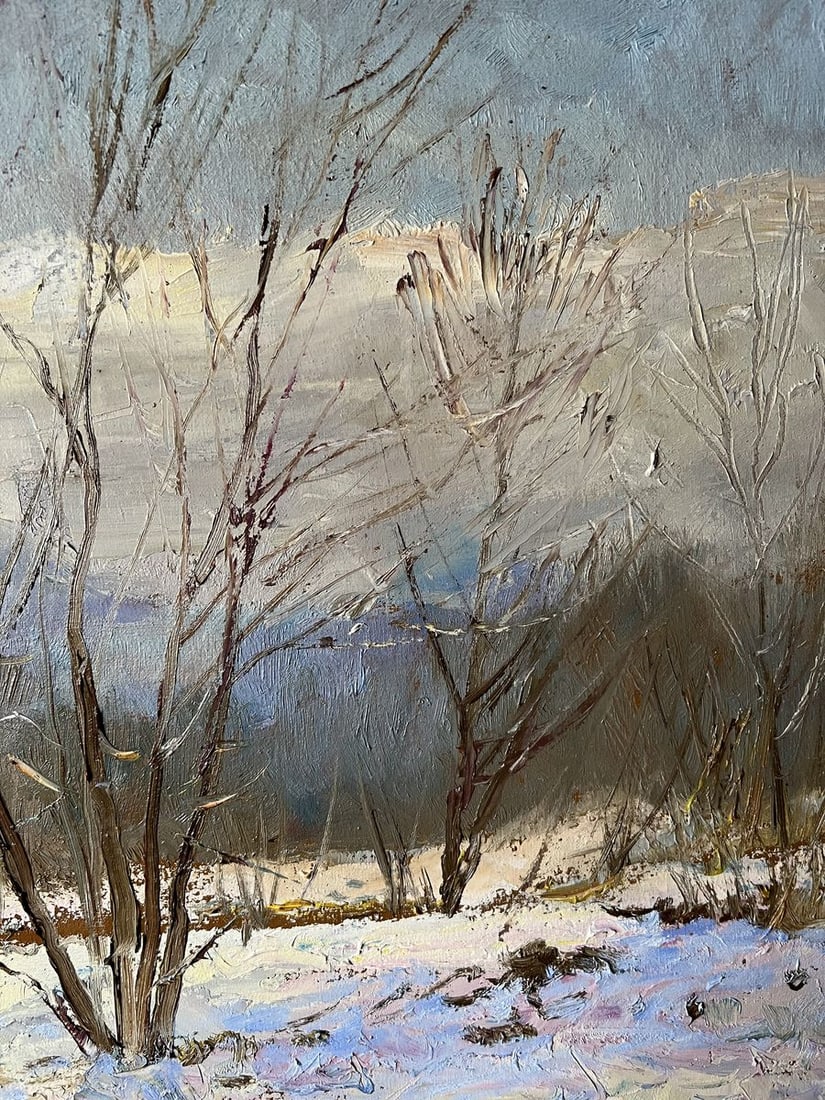 Oil painting Winter sun V. Mishurovsky - 5