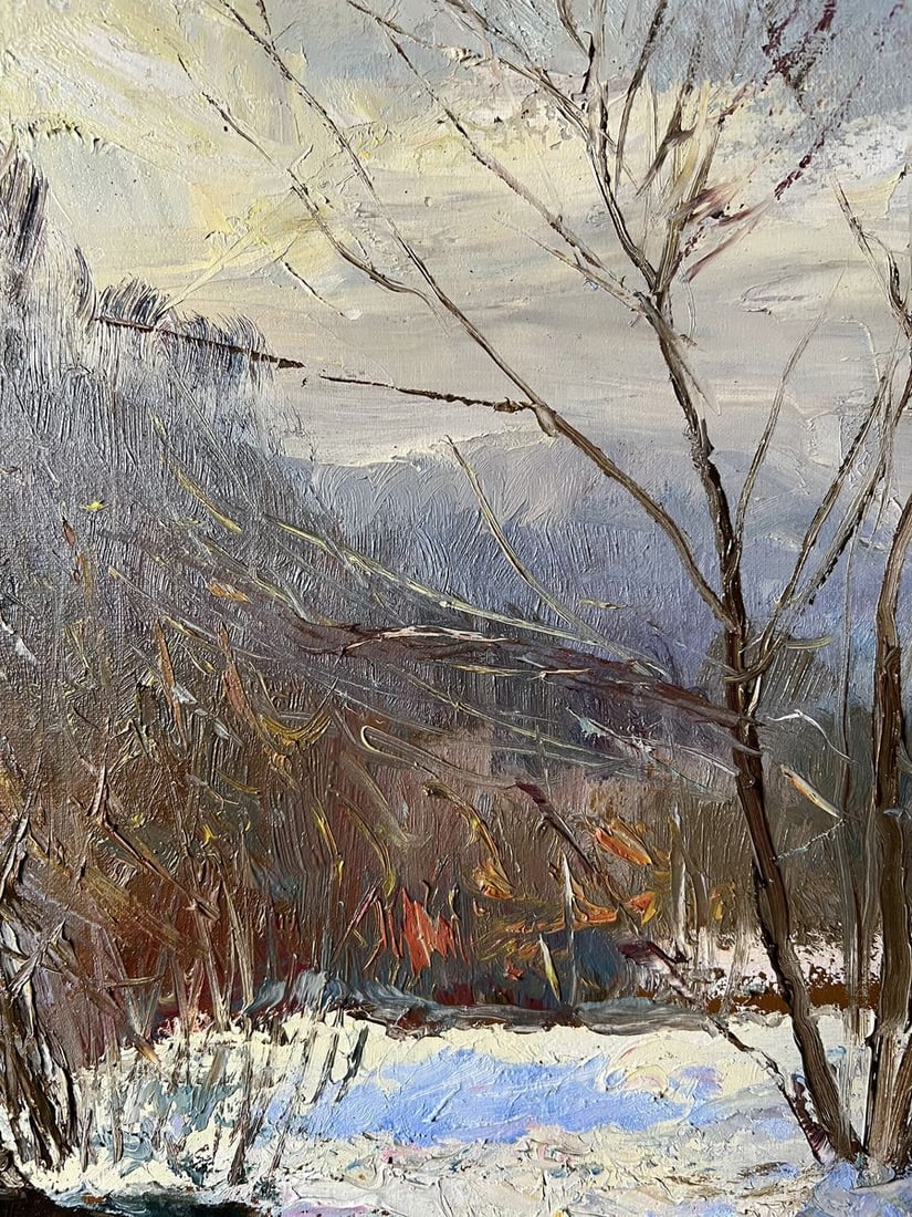 Oil painting Winter sun V. Mishurovsky - 7