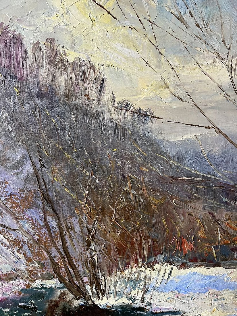 Oil painting Winter sun V. Mishurovsky - 8