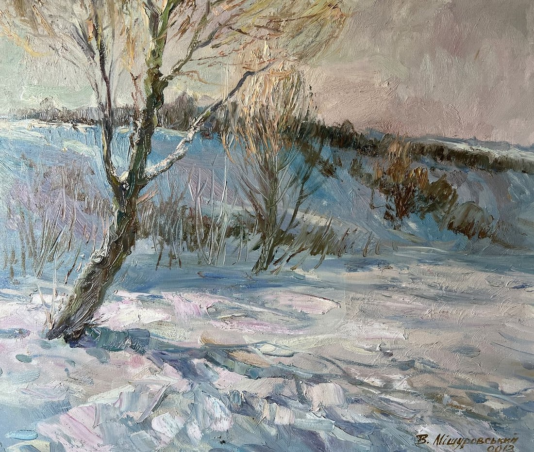 Oil painting Sunny January V. Mishurovsky (1 of 8)