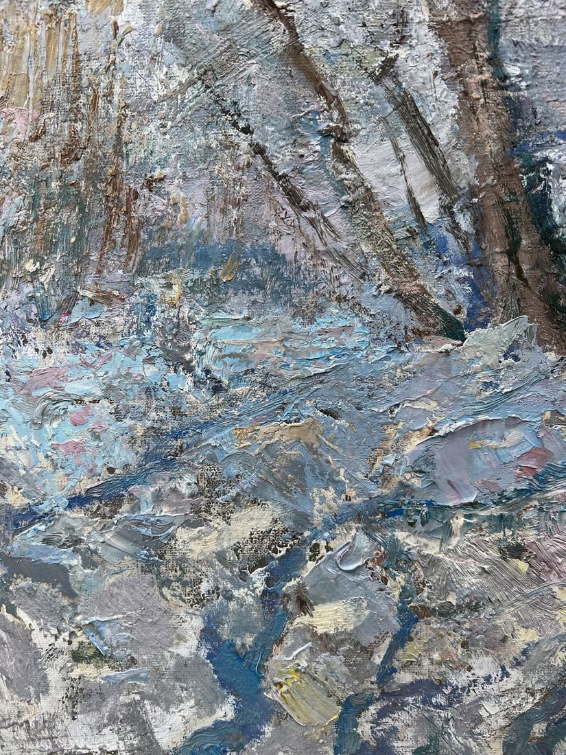 Oil painting Winter morning V. Mishurovsky - 2