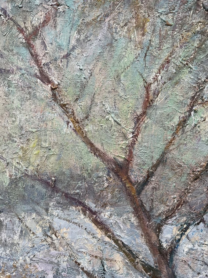 Oil painting Winter morning V. Mishurovsky - 3
