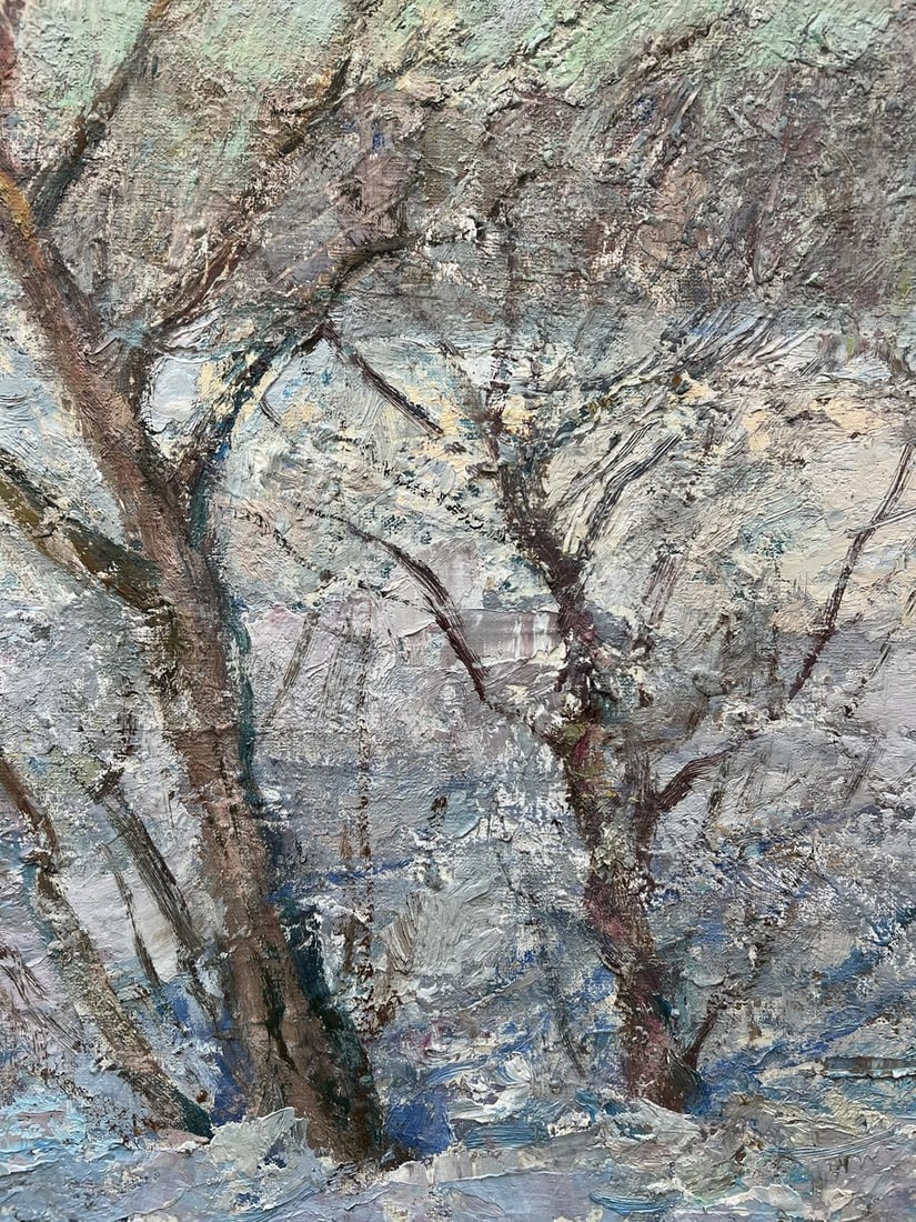 Oil painting Winter morning V. Mishurovsky - 4