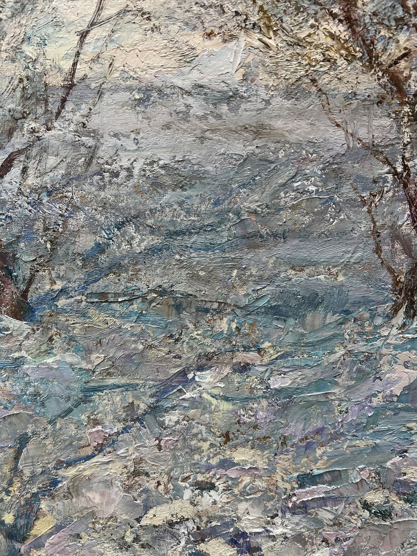 Oil painting Winter morning V. Mishurovsky - 7