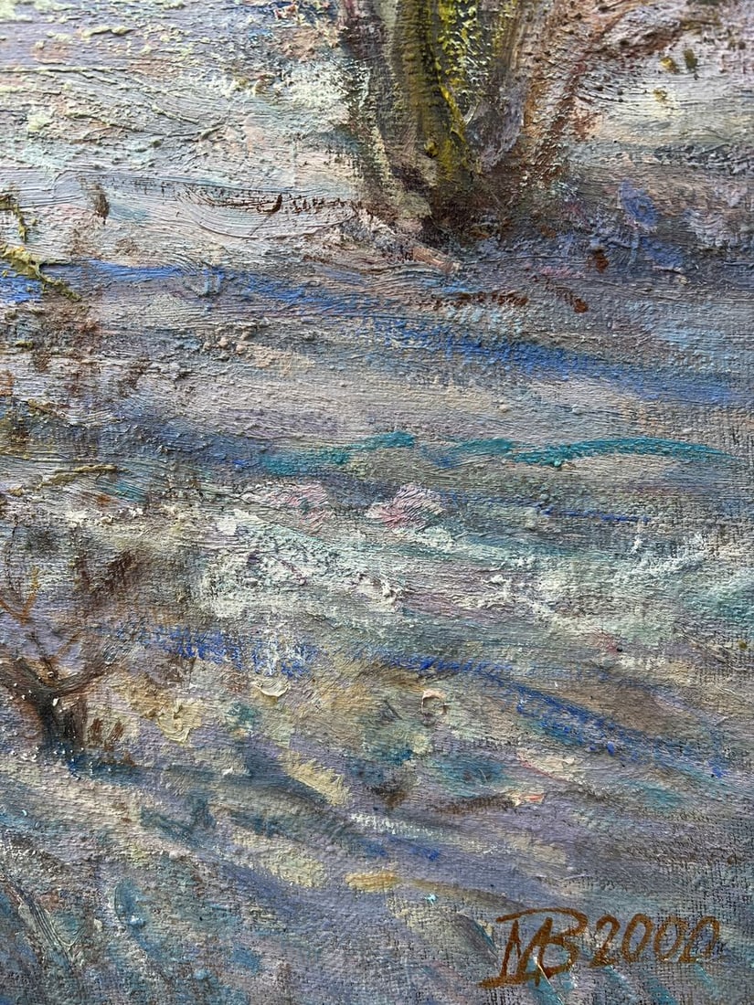 Oil painting Winter sunny day V. Mishurovsky - 2