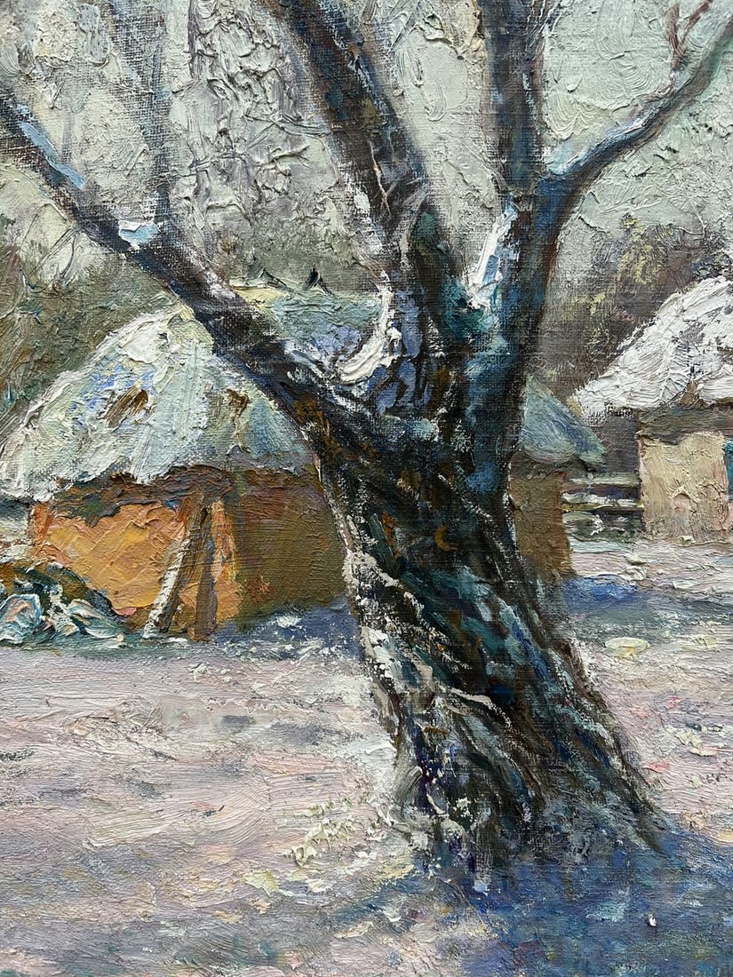 Oil painting Winter sunny day V. Mishurovsky - 4