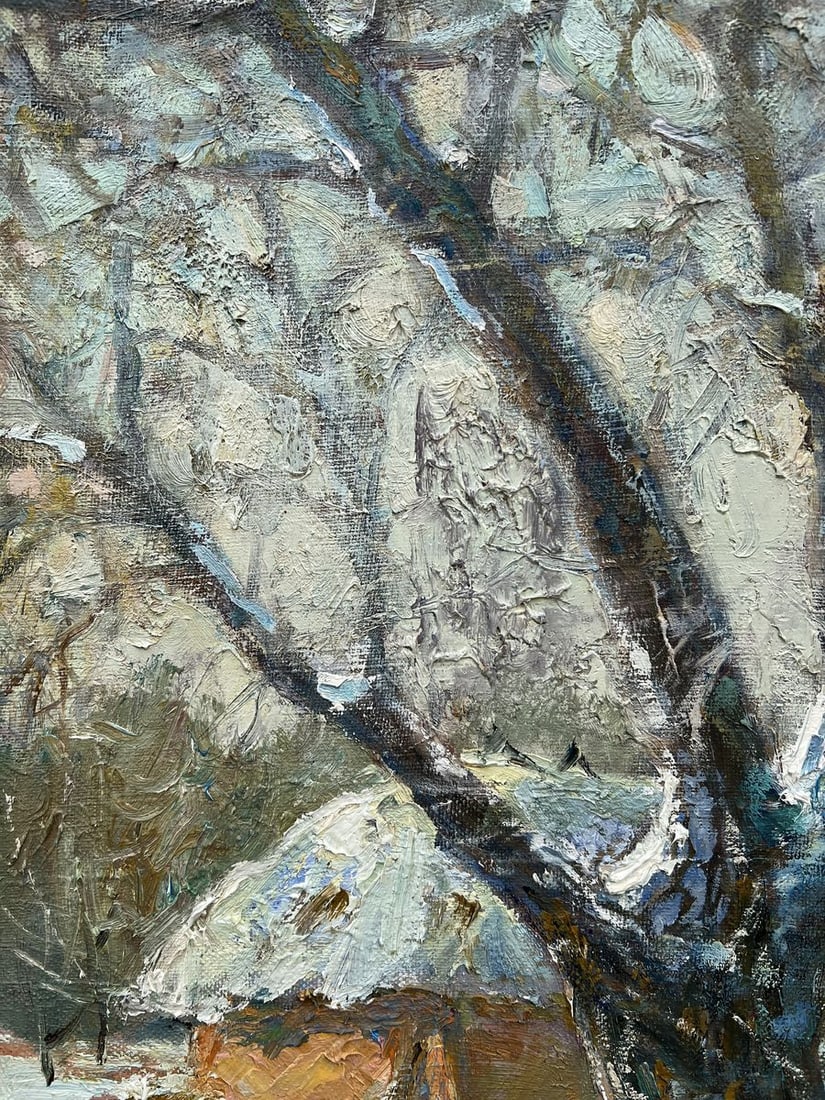 Oil painting Winter sunny day V. Mishurovsky - 5