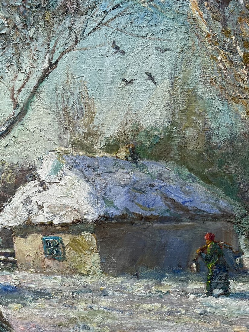 Oil painting Winter sunny day V. Mishurovsky - 6