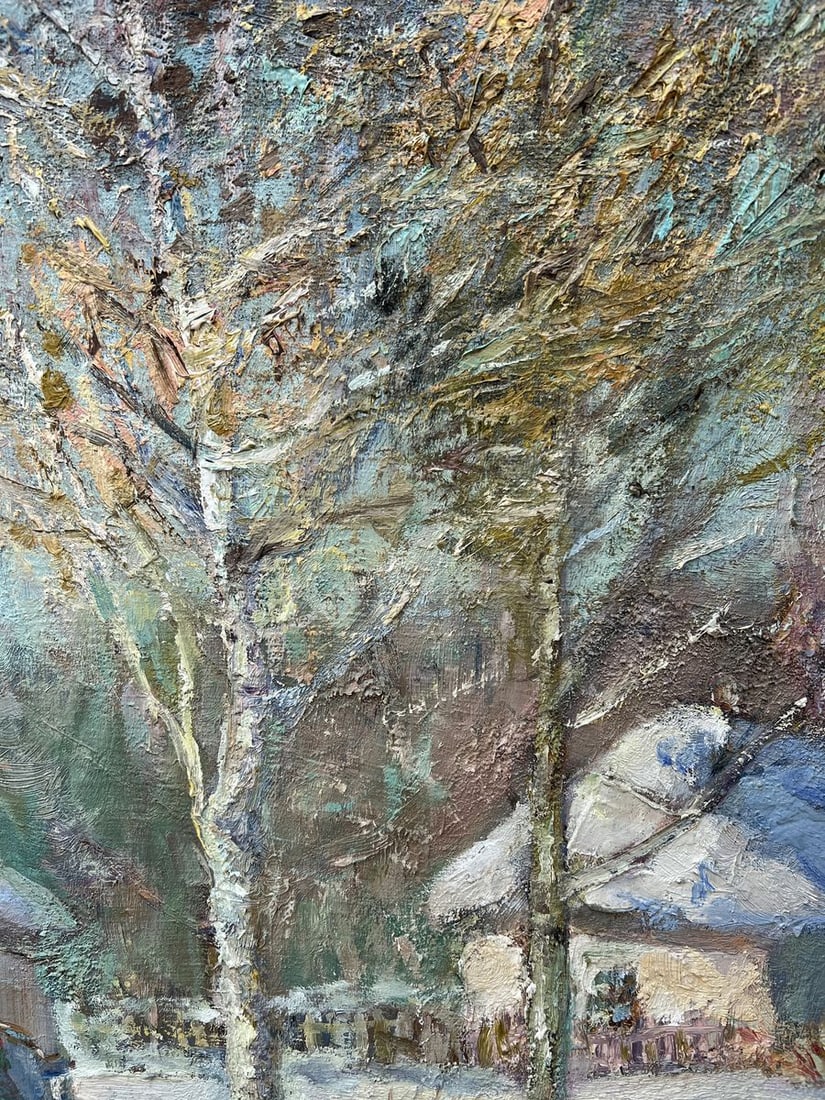 Oil painting Winter sunny day V. Mishurovsky - 7