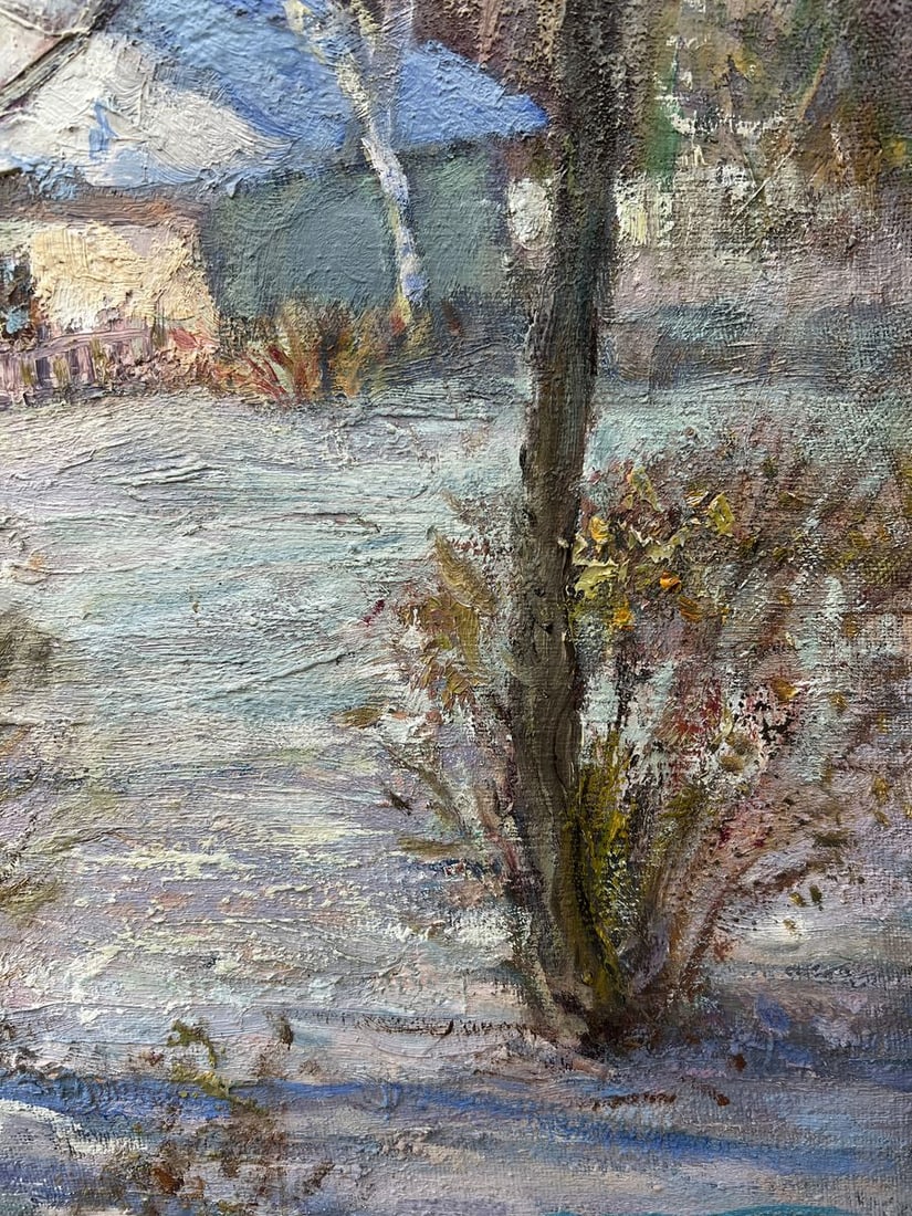 Oil painting Winter sunny day V. Mishurovsky - 8