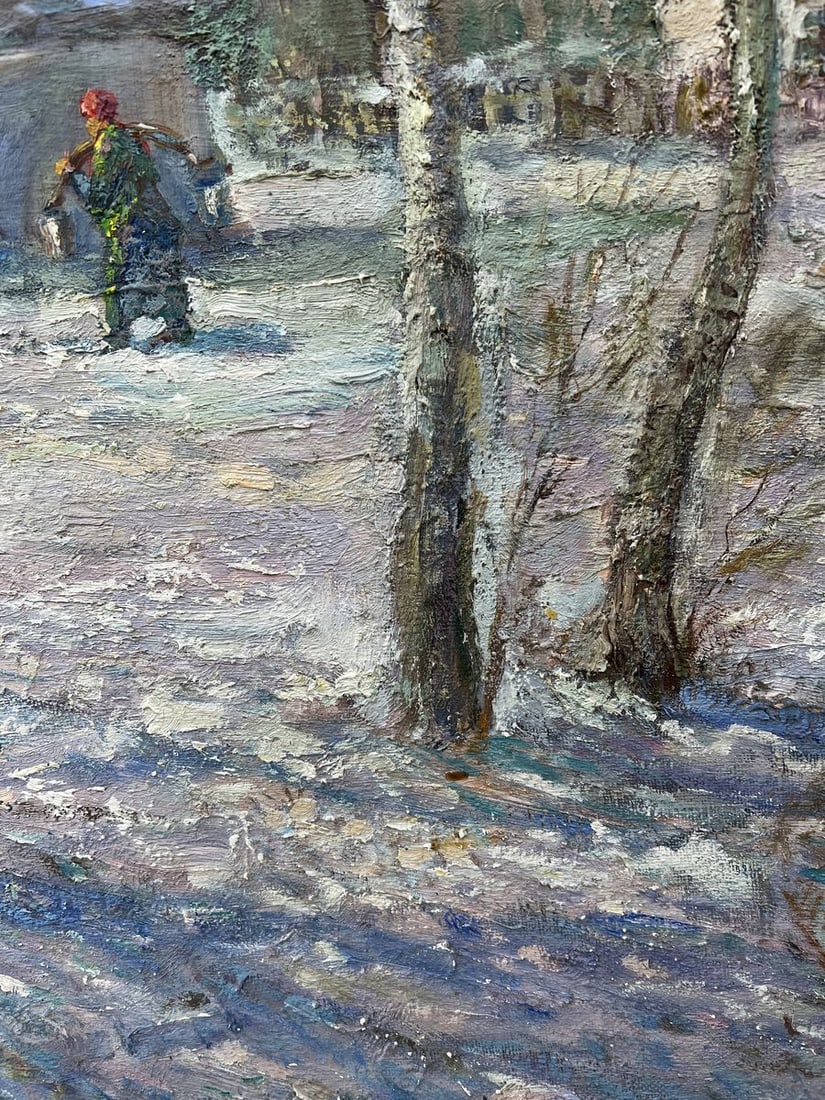 Oil painting Winter sunny day V. Mishurovsky - 9