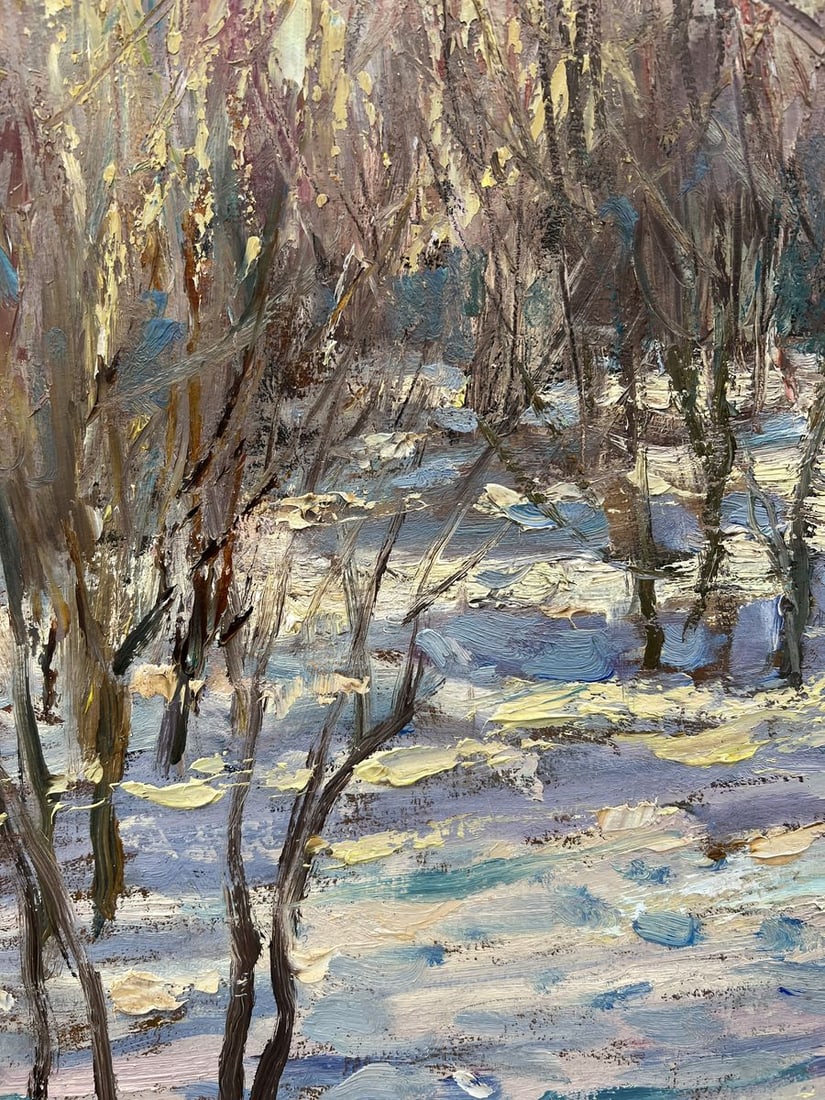 Oil painting February sun V. Mishurovsky - 3