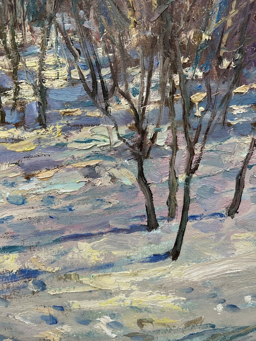Oil painting February sun V. Mishurovsky - 5