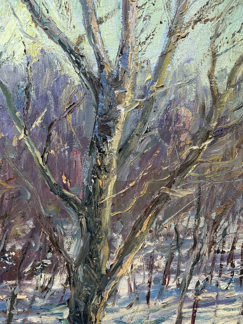 Oil painting February sun V. Mishurovsky - 7