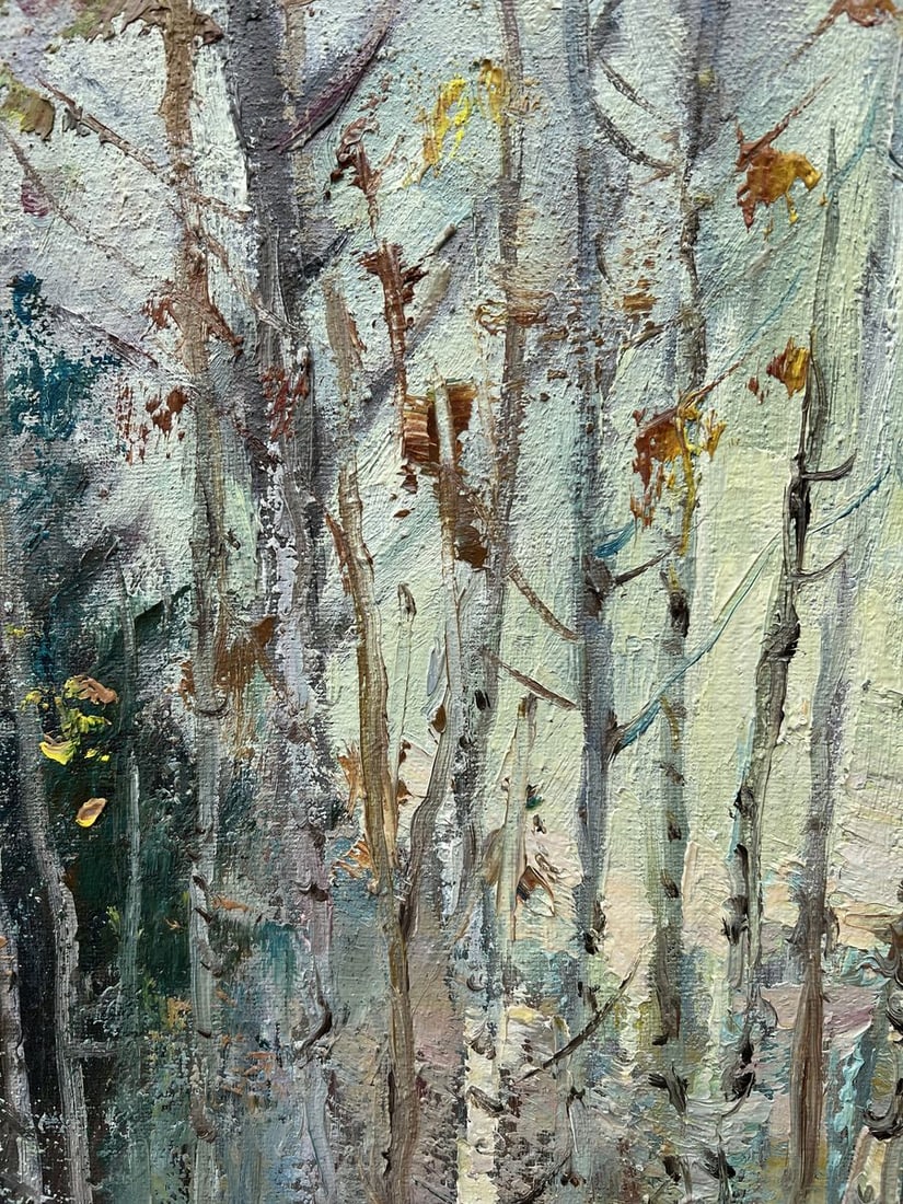 Oil painting Winter birches V. Mishurovsky - 6