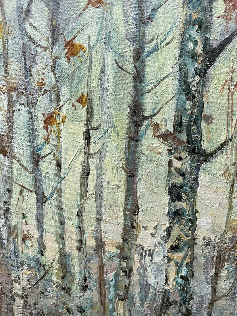 Oil painting Winter birches V. Mishurovsky - 7
