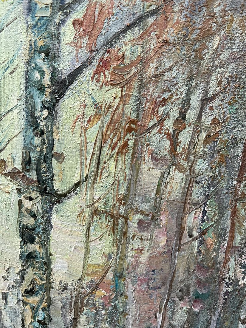 Oil painting Winter birches V. Mishurovsky - 8
