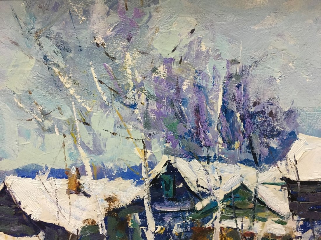 Oil painting Winter landscape Petrov Ivan Semenovich - 3