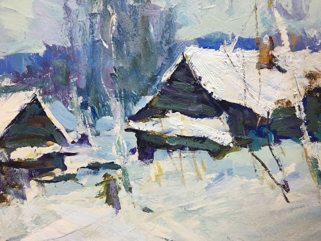 Oil painting Winter landscape Petrov Ivan Semenovich - 6