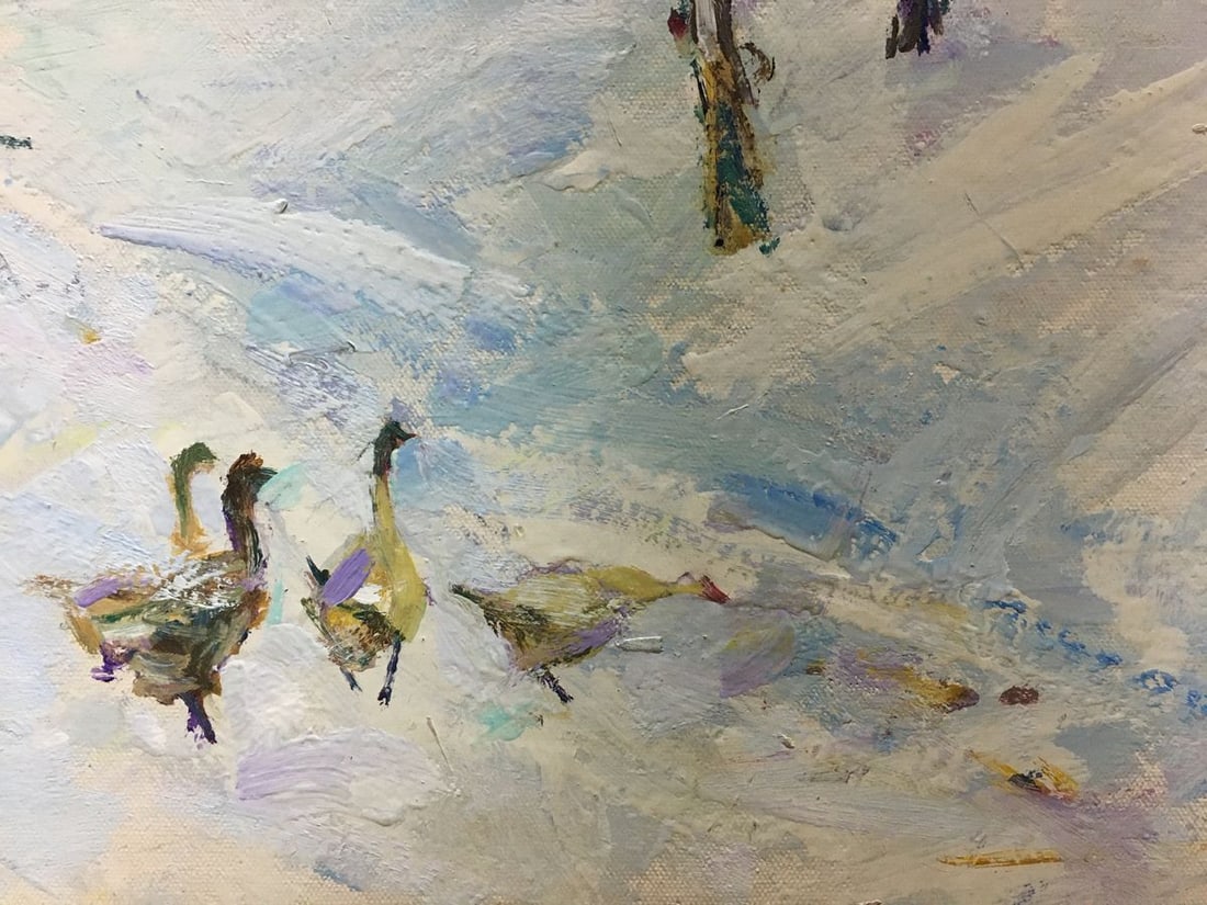 Oil painting Winter landscape Petrov Ivan Semenovich - 8