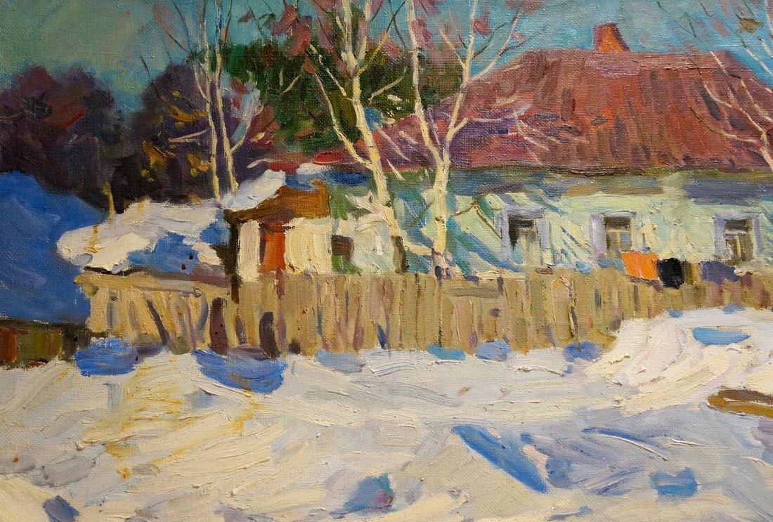 Oil painting Winter landscape Samokhvalov A.N. - 3