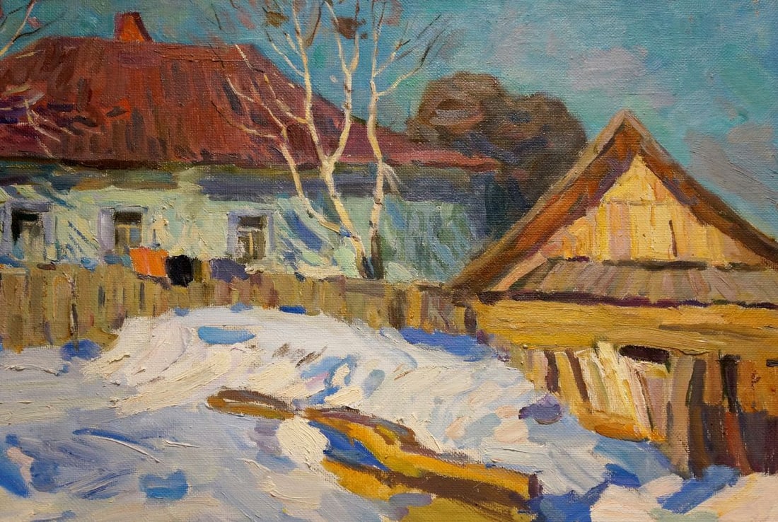 Oil painting Winter landscape Samokhvalov A.N. - 4
