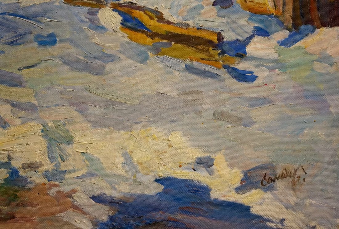 Oil painting Winter landscape Samokhvalov A.N. - 5