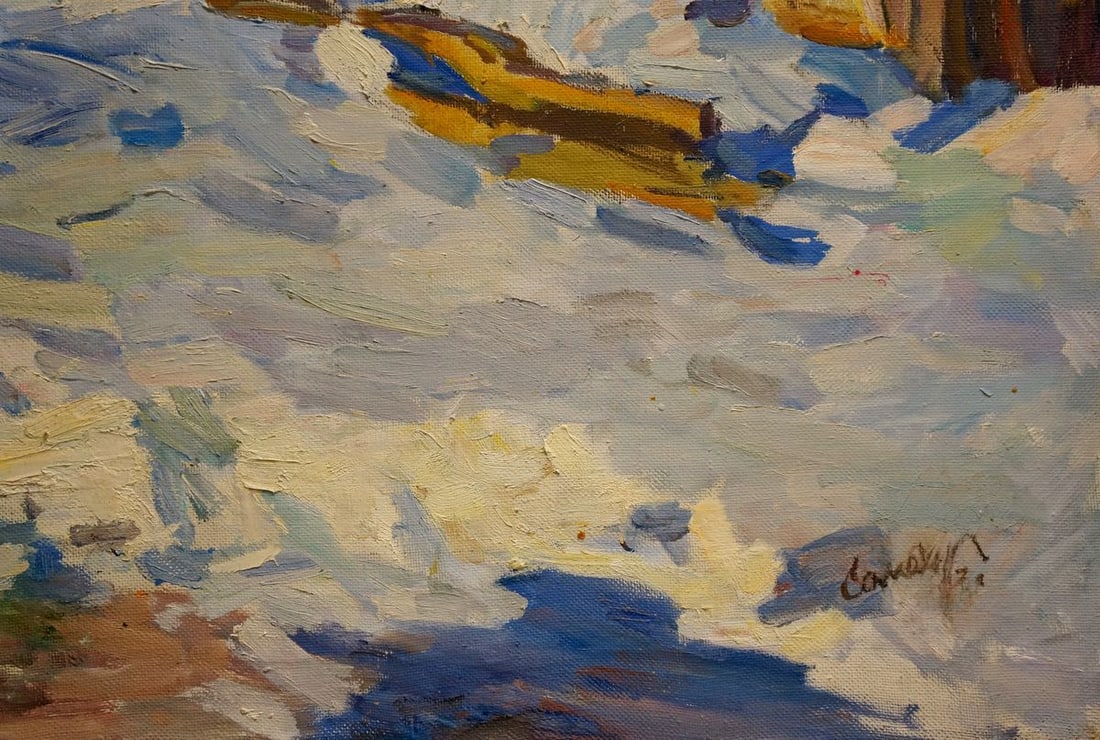 Oil painting Winter landscape Samokhvalov A.N. - 6