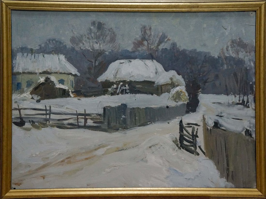 Oil painting Winter has come Gantman Moses Faybovich: Title: Oil painting Winter has come Gantman Moses Faybovich Description: NoVern 1473 *** ABOUT THIS PAINTING *** * TITLE: "Winter has come" * ARTISTS: Gantman Moses Faybovich * SIZE: 42x58 cm/'16.53x2