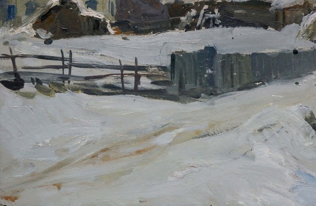 Oil painting Winter has come Gantman Moses Faybovich - 2