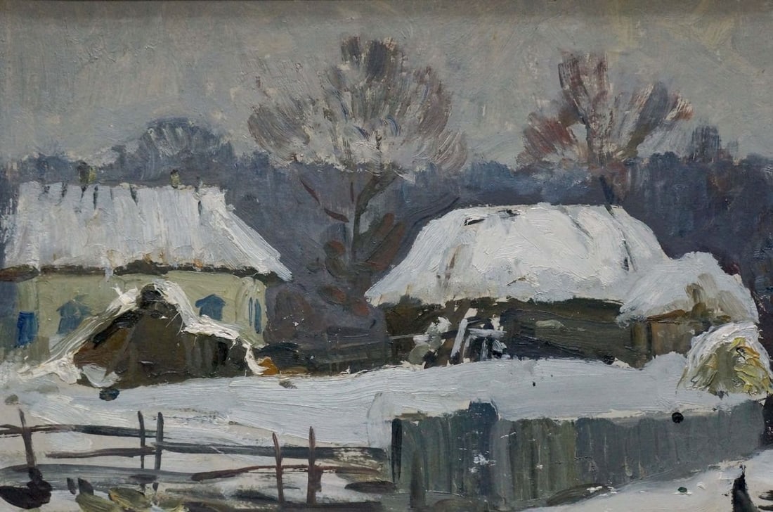 Oil painting Winter has come Gantman Moses Faybovich - 3