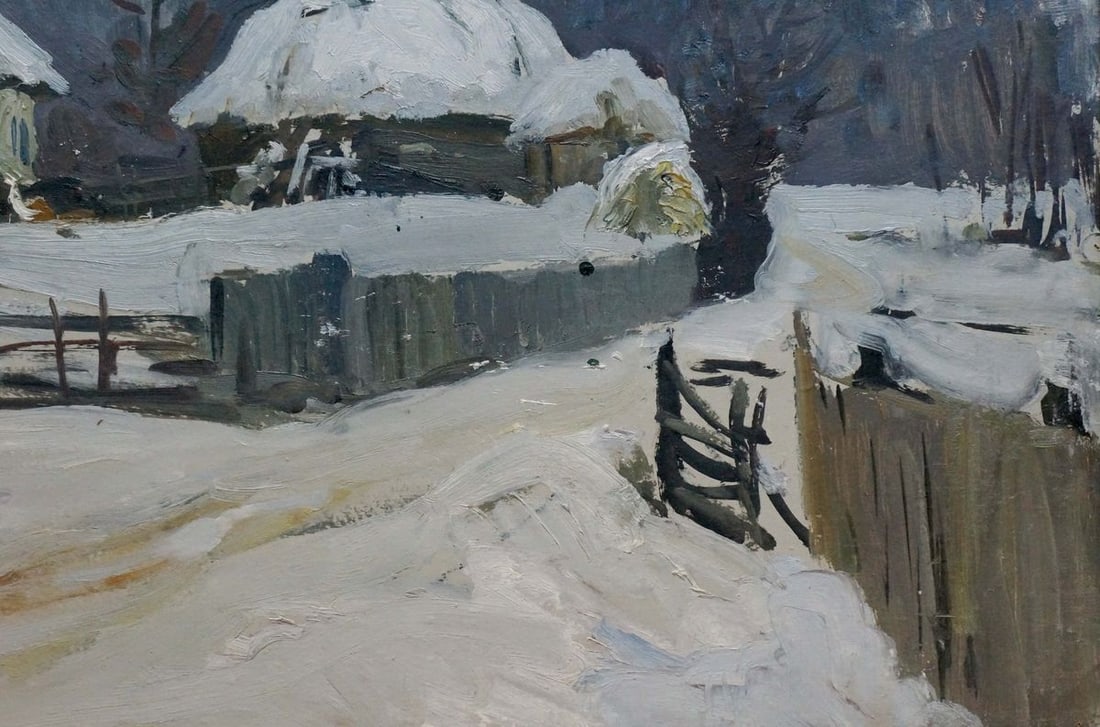Oil painting Winter has come Gantman Moses Faybovich - 5