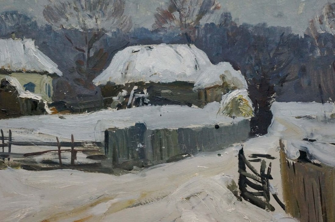 Oil painting Winter has come Gantman Moses Faybovich - 6