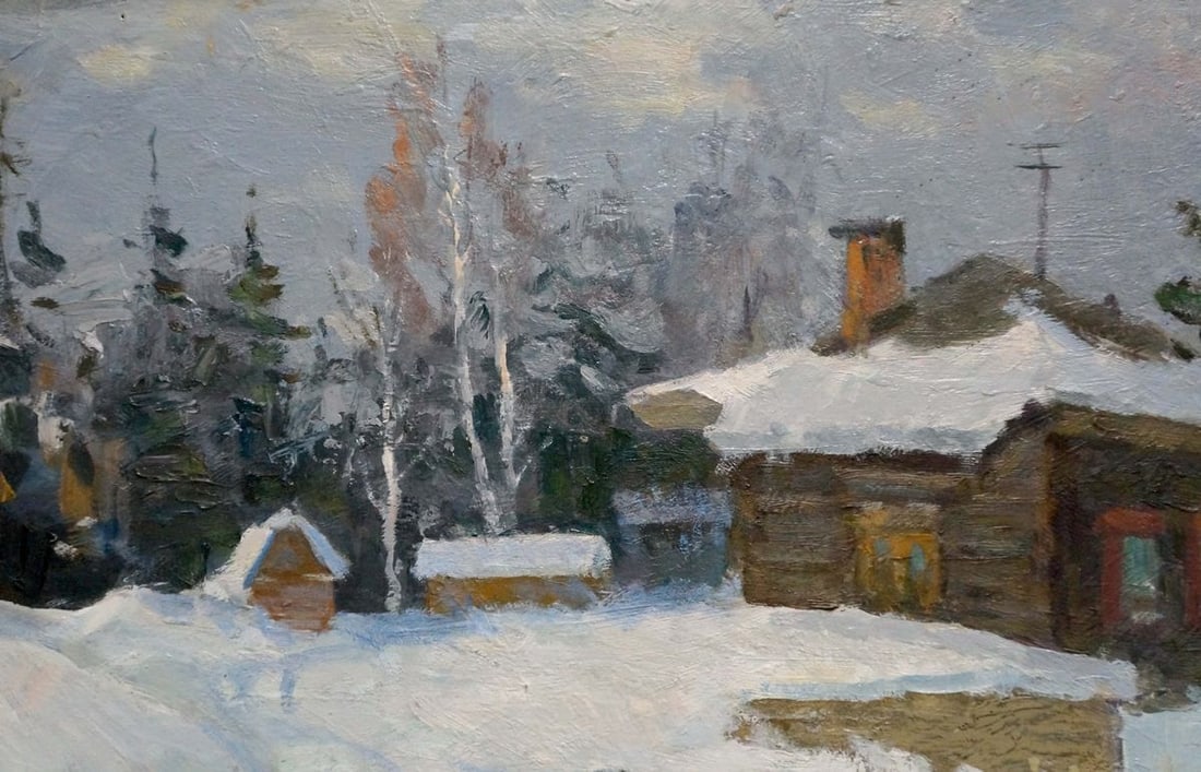 Oil painting Winter landscape Vasetsky Grigory Stepanovich - 3
