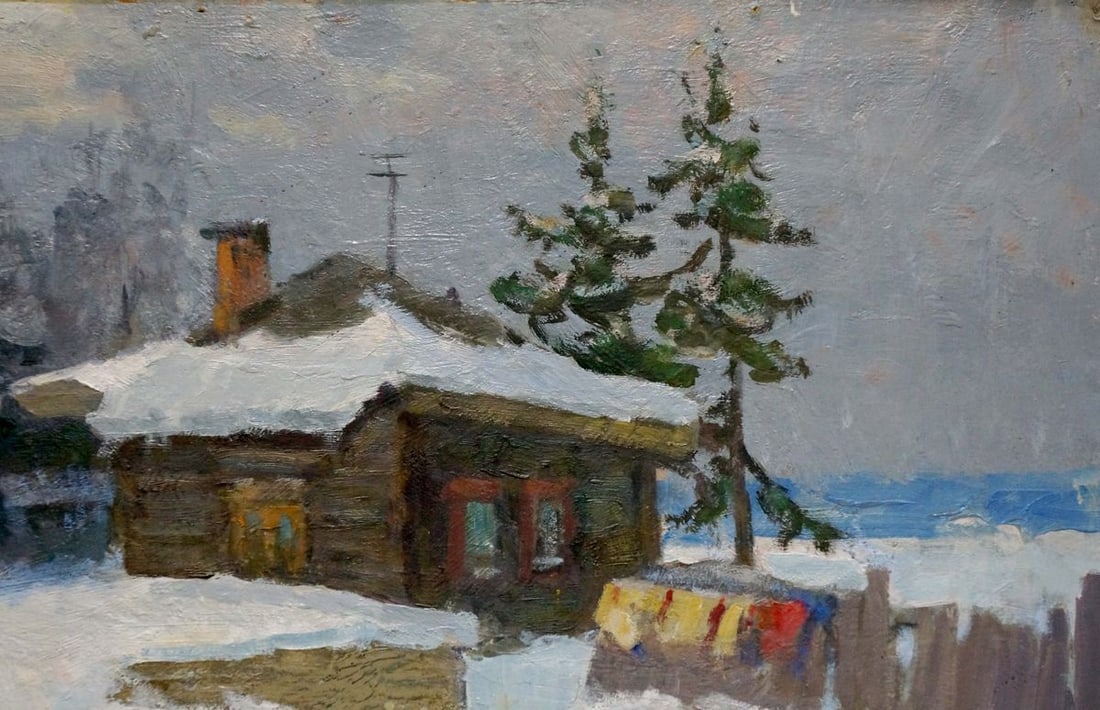 Oil painting Winter landscape Vasetsky Grigory Stepanovich - 4
