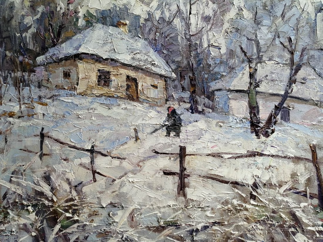 Oil painting It snowed Kalenyuk Alex - 2
