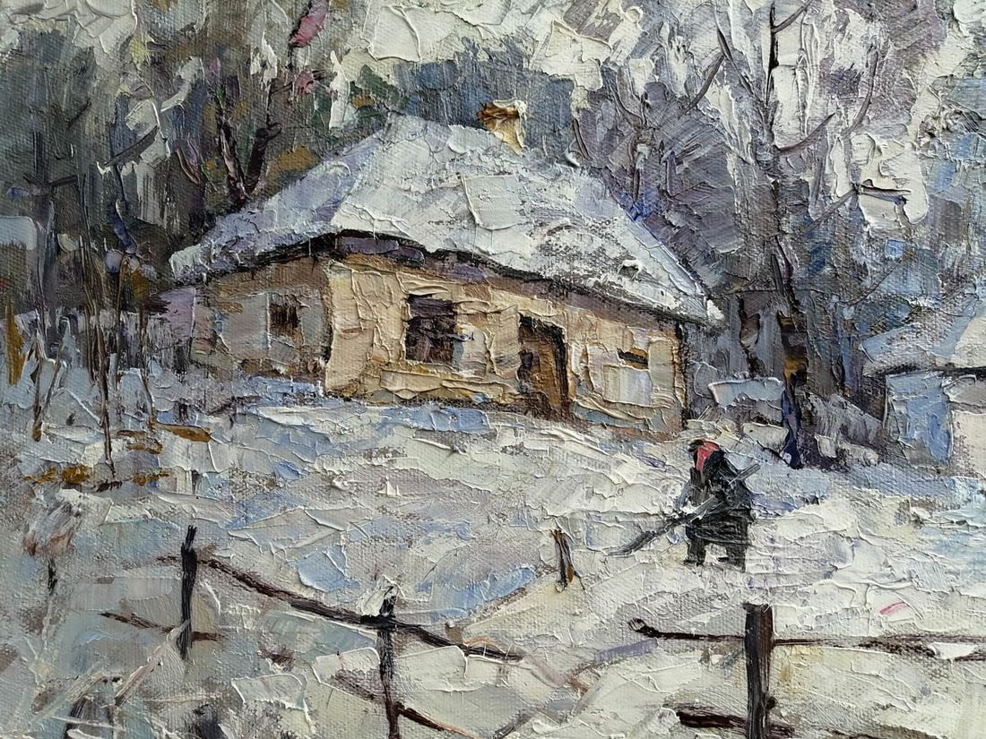 Oil painting It snowed Kalenyuk Alex - 4