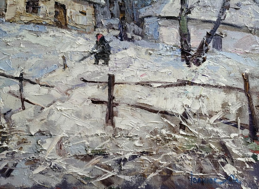Oil painting It snowed Kalenyuk Alex - 6