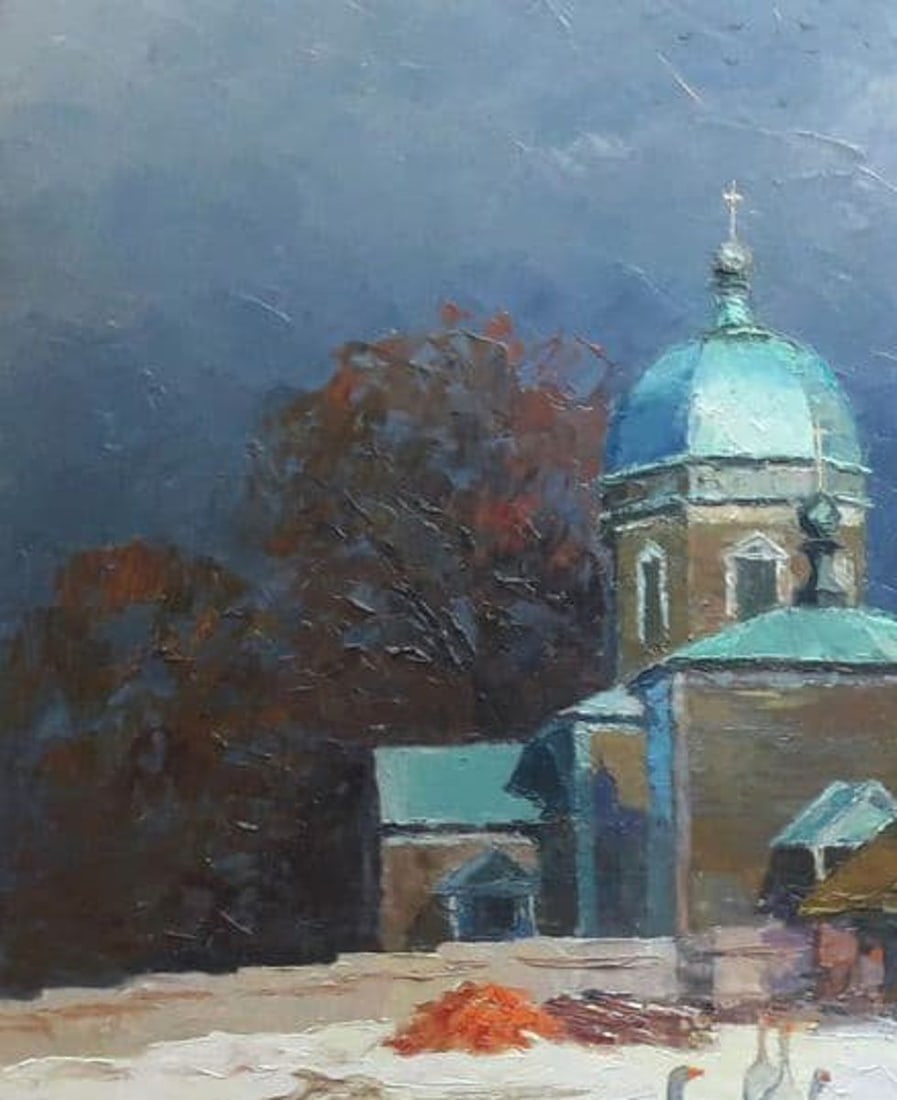 Oil painting Near the well Serdyuk Boris Petrovich - 2